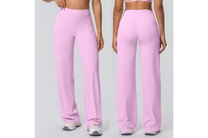 Double-Sided Brushed Solid Color Loose Sports Pants Yoga Wide-Leg Pants Running Fitness Yoga Flared Pants