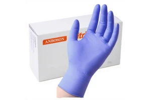 Direct Factory Sale Wholesale Powder-Free Disposable 4 Mil Breathable CE Certified Food Grade Nitrile Gloves 9inch Class I LW