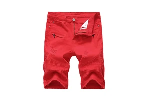 High Quality Summer Men Denim Shorts Jeans Men's Short Streetwear Loose Denim Jean Shorts