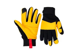 Construction Safety Gloves Anti-Vibration Leather Full Finger Coverage for Screen Waterproof Durable Breathable Gloves