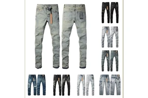 USA Hot Men's Jeans Pants Trousers Y2K Distressed Vintage Designer Hip Hop Luxury Elastic Fabrics Top Quality Hot Sale