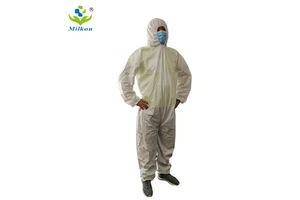Type 5 & 6 Disposable Coverall Non Woven Microporous pp Antistatic Coverall Hazmat Suit