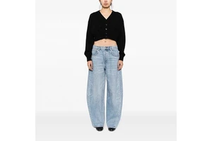 Women's Summer Harem Jeans Mid Rise Loose Fit 100% Cotton Eco-Friendly Breathable Casual Streetwear Vintage Sand Wash Denim