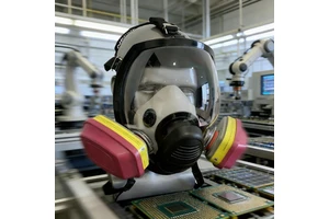 Reusable Full Face Respirator Mask - Anti-Fog Clear Visor & Comfort Fit for Dust/Fumes/Gas Protection