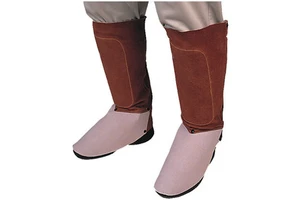 Zhengyi Protect Leather Welding Spats Durable Waterproof Protective Heat-Resistant Pull-On Closure Customizable Work Shoe Cover