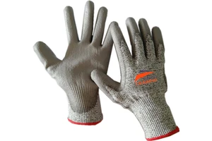 Anti Cut Work Gloves HPPE Shell with PU Palm Coated Safety Gloves