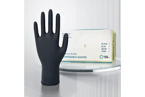 Disposable Nitrile Gloves 100pcs Clean Room and Wear-resistant Black Nitrile Gloves for Various Scenarios Household