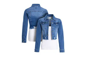High premium Women Stylish Jean Jacket Casual Wear OEM Wholesale High Quality Ladies Cotton Jeans Jacket Custom Denim Jacket