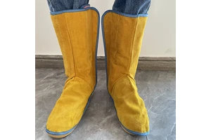 Premium Quality Heat-resistant Cowhide Leather Pull-On Closure Safety Shoe Covers Metatarsal Guard Flame-resistant Covers