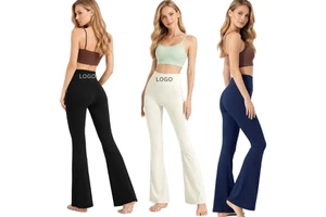 Loose Flared Yoga Pants for Women, High-Waisted Hip-Lifting Tummy Control Fitness Pants, Custom Matte Running Pilates Yoga Pants