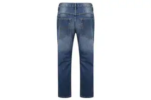 Men's Jeans Denim Pants Slim Straight Regular Fit Long Trousers Comfortable Washed 100% Cotton