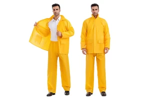 Hot Selling Heavy Duty Raincoat Rain Gear Safety Worker Reflective Waterproof Raincoats Hivis Rain Suit