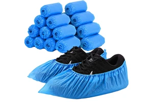 Premium Disposable Shoe Covers Waterproof Non Slip Recyclable Overshoes PE CPE Boot Protectors 100 Pack 50 Pairs