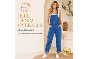 luvamia Women's Casual Stretch Adjustable Denim Bib Overalls Pants Jumpsuits