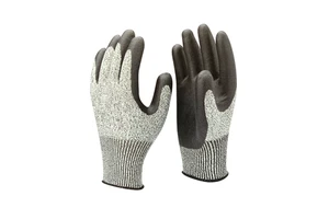 CE EN388 Certified High Quality Nitrile Palm Coating Nylon Liner Anti-Cut Anti-Impact Anti-Slip Safety Protect Gloves