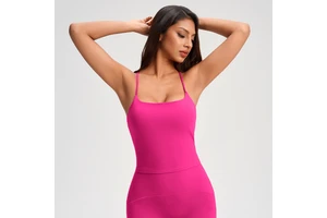 Womens Crisscross Back Yoga Crop Top Seamless Breathable High Stretch Sleeveless Gym Workout Quick Dry Moisture Wicking Tank