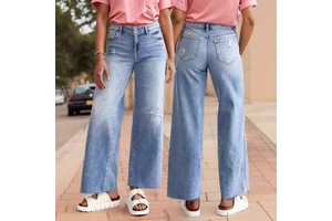 New Style Women's Denim Jeans - Casual, with Frayed Holes, Loose Fit, Versatile and Straight Leg Design