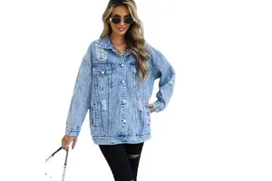 Best Price Women's Motorcycle Denim Jeans Jackets Knitted Button Waterproof Breathable Winter Design Nylon Lining Factory Direct