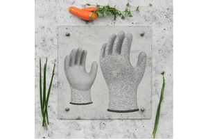 General Purpose Durable Safety Gloves PU Coated Anti-Cut Work Gloves with Elastic Wrist 4 Mil Thickness