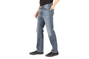 Vintage Wash Straight Cut Plus Size Men's Jeans Stylish Loose Fit Denim Pants Everyday Fashion Big Size Wholesale Bulk Supply