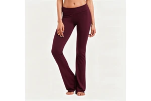 Bamboo Cotton Flare Yoga Pants Women Wide Leg Bootcut High Waisted Leggings Soft Stretch Workout Trousers