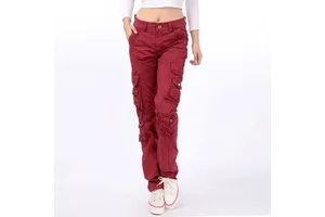 Jeans Trouser Pants Vintage Woven Straight Mid Office 4 Pockets Denim Blue Ladies for Women Cargo Jeans
