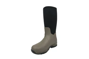 Custom Knee-High Steel Toe Snow Gumboots Wellington Neoprene Work Boots Rubber Waterproof Warm Safety Rain Boots