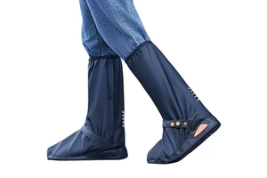 Professional Waterproof Motorcycle Rain Boot Covers Reusable High-Tube Reflective Safety Shoes Covers for Outdoor Riding