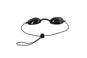 Pulsed Medical Safety Eyewear Portable Silica Material Protective Eye Mask Easy Adjust Beauty Salon Use Black