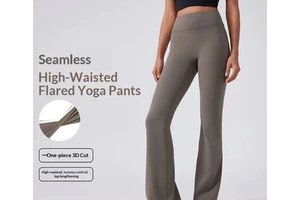 High Waist Hip Lifting Solid Yoga Pants Women's Seamless Wide Leg Sports Trousers Skin-friendly Comfortable Fitness Clothes