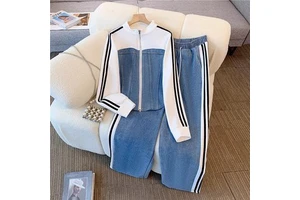 2025 Summer New Fashion with Light Wash Long Sleeve for Cowboy Style Women's Retro Loose Edition 2-Piece Denim Set