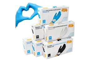100-Piece Disposable Eco-Friendly Safety Gloves 4 Mil Black Plastic for Nail Beauty & Home Cleaning