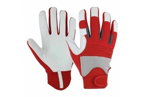Custom Logo New Style Mechanic Safety Gloves Heavy-duty Industrial Anti-static Anti-slip Made Goatskin Leather Abrasion Heat