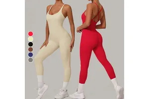 Custom Logo Sportswear Sports Jumpsuit Active Wear Breathable Yoga One Piece Gym Wear Jumpsuit