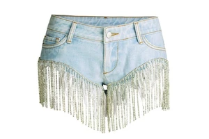 OEM Women's High-Waisted Denim Shorts Hot Selling Summer Casual Sexy Tassel Diamond FemaleShorts Jeans