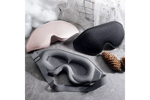 3D Contoured Sleep Eye Mask, Ultra Soft Light Blocking Eye Cover For Travel Nap
