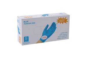 3 Mil Disposable Safety Gloves Black Blue Nitrile Protective Gloves for Salon Food Service Dental Examination General Work Usage