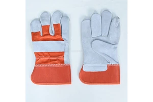 Heavy Duty Split Leather Rigger Gloves Durable Safety Gloves for Mining and Oil Industry Construction Industrial Work Wholesale