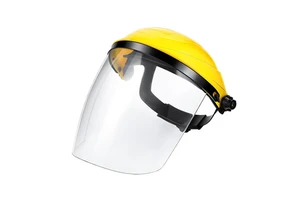 Safety Face Shield for Grinding and Cutting, Full Impact Resistant Face Shield Mask for Work Chemical Woodworking (Yellow)