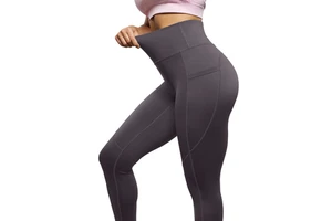 Hot New Women's Yoga Pants Solid Pattern Compression Leggings with Elastic Waist Closure