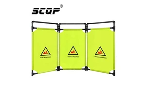 Foldable Work in Progress Maintenance Safety Barrier Oxford Fabric Warning Work Barrier with Multi-Style Frames Safety Products