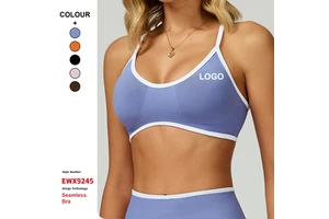 Custom High-Quality Breathable Seamless Sports Camisole Top Breathable Sports Vest Women Gym Running Sports Yoga Bras