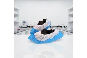 ODM High Quality Blue Disposable Anti-Slip Safety Shoe Covers Novowen+CPE 25-40gsm Electronic Industry/Hospital/Clean Room