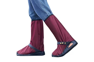 Durable Reusable Waterproof Shoe Covers High-Tube Reflective Safety Rain Boot Protectors for Outdoor Sports and Travel