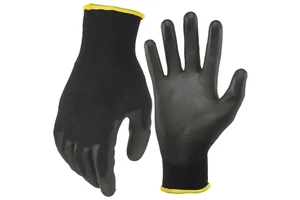 Wholesale Cheap Polyester Breathable PU Coating protection Grip Industrial Anti-static Safety Work Gloves