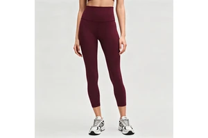 Customized Logo Workout Yoga Pants Organic Bamboo Cotton Stretch Gym Leggings for Women Workout Tights