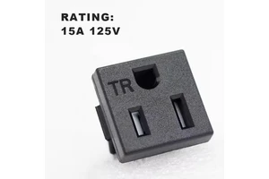 NEMA 5-15r 15A 125VAC TR Protective Door US 3pin Furniture Power Strip Power Station Receptacle Socket
