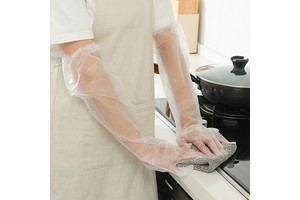 Restaurant Kitchen BBQ Eco-Friendly Food Gloves Safety Long Sleeve Disposable Long Arm PE CPE Gloves