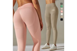 Custom Seamless High Waist Yoga Leggings Tummy Control Butt Lift Outdoor Fitness Workout Pant Features Solid Sports Gym Leggings