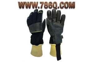 Firefighter Long Cuff Gloves Tactical Leather Work Safety Cut Proof Rescue Duty Gloves